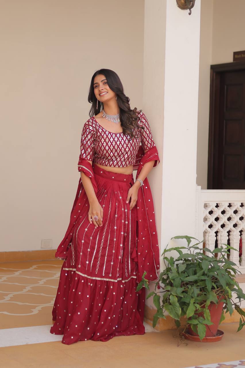 Flowing Floral Lehenga