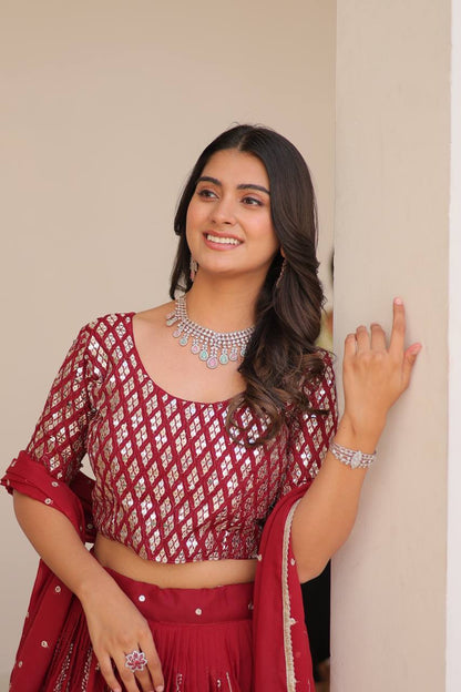 Flowing Floral Lehenga