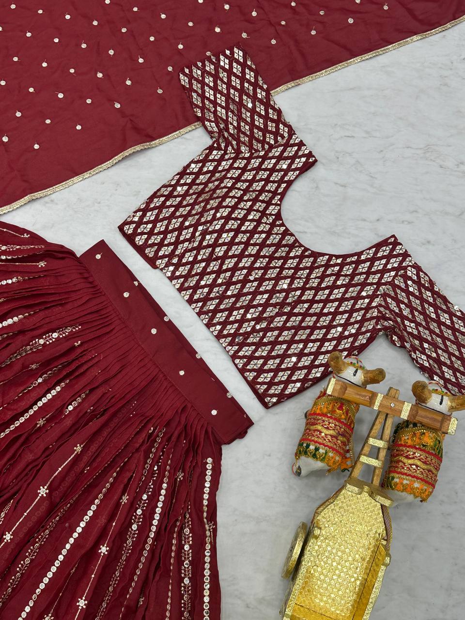 Flowing Floral Lehenga