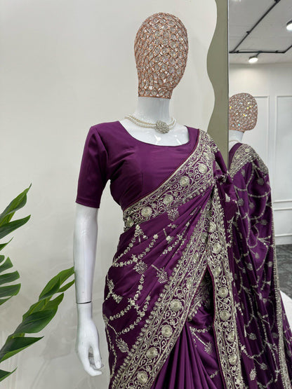 Flowing Satin Saree