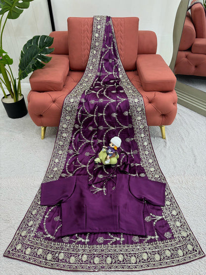 Flowing Satin Saree