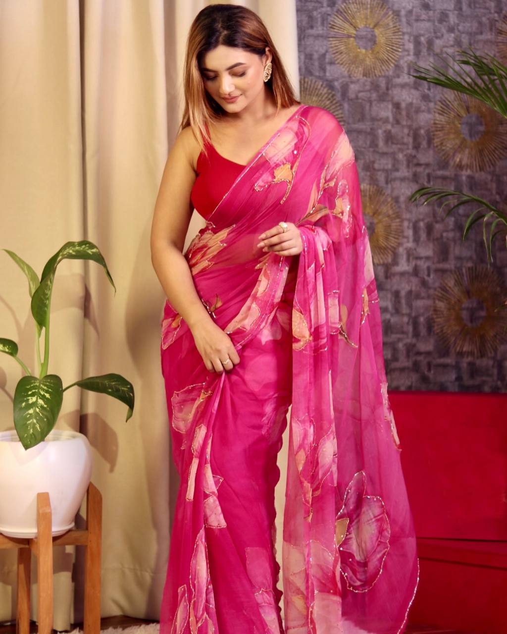 Luxurious Tebby Organza Saree