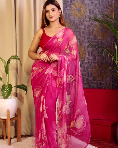 Luxurious Tebby Organza Saree