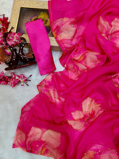 Luxurious Tebby Organza Saree