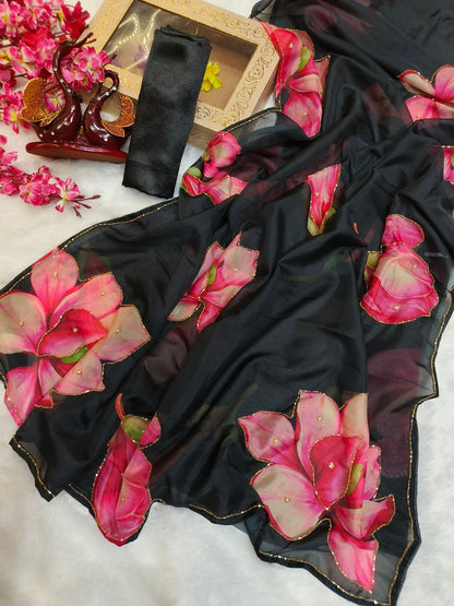 Luxurious Tebby Organza Saree