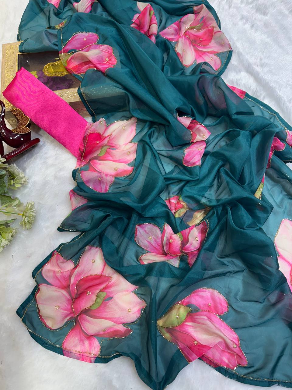 Luxurious Tebby Organza Saree