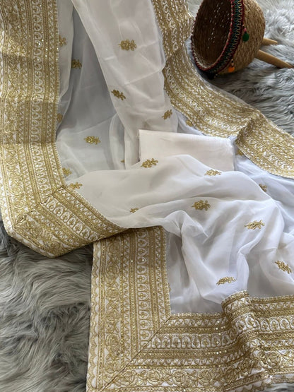 Zari embroidered Saree