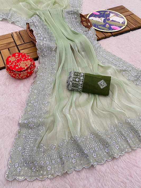 Emerald Echo Saree