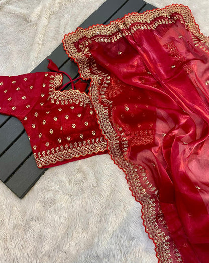Ruby Rhapsody  Saree