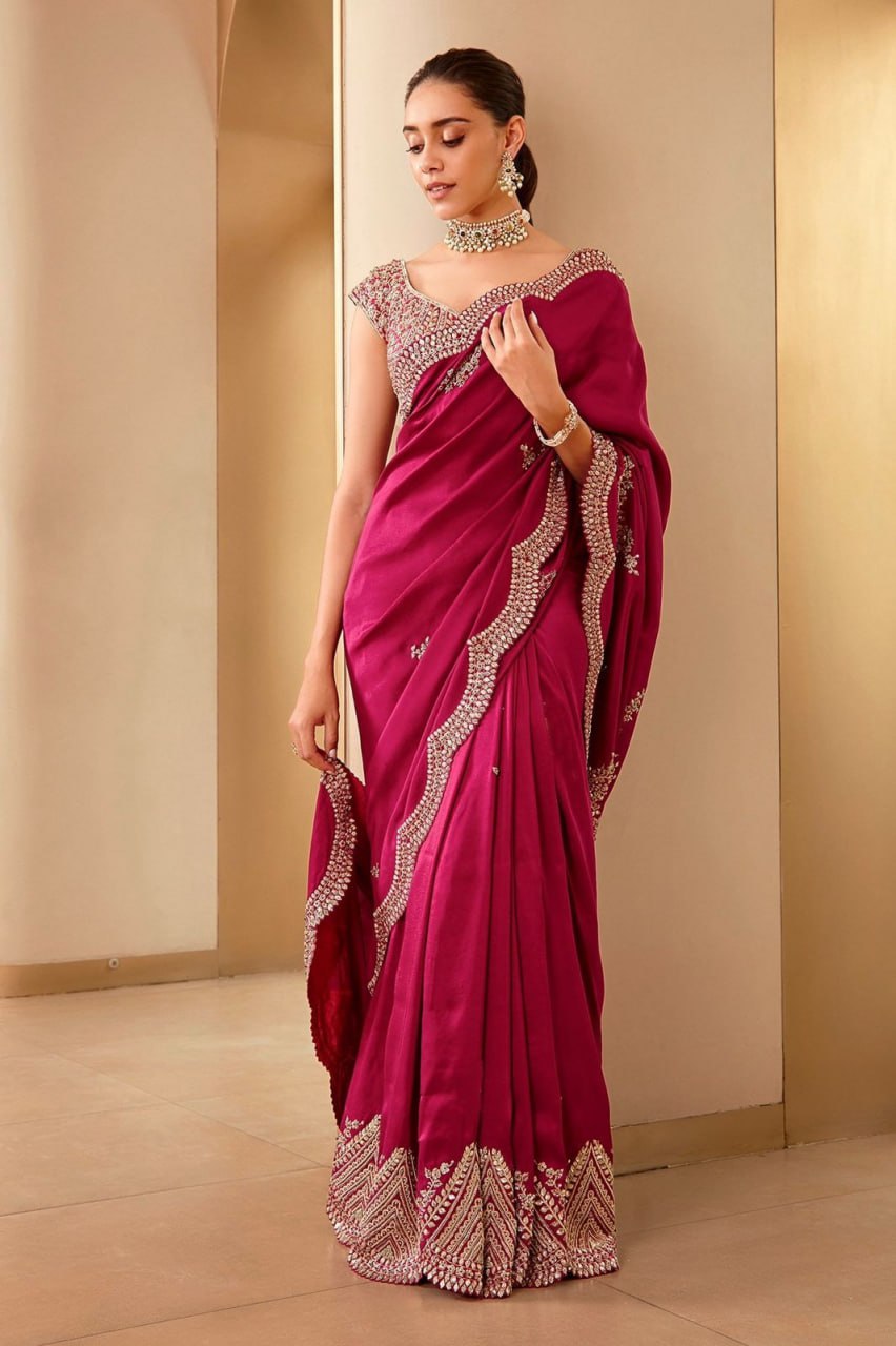 Velvet Bloom Saree