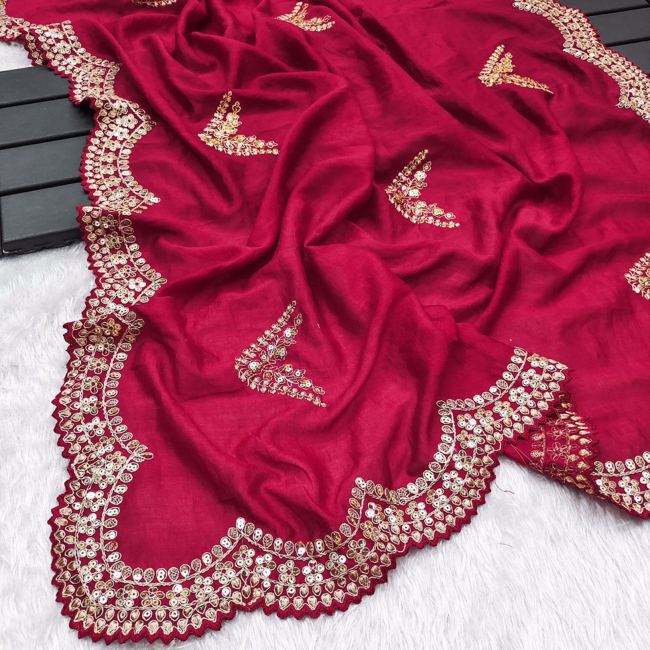 Velvet Bloom Saree