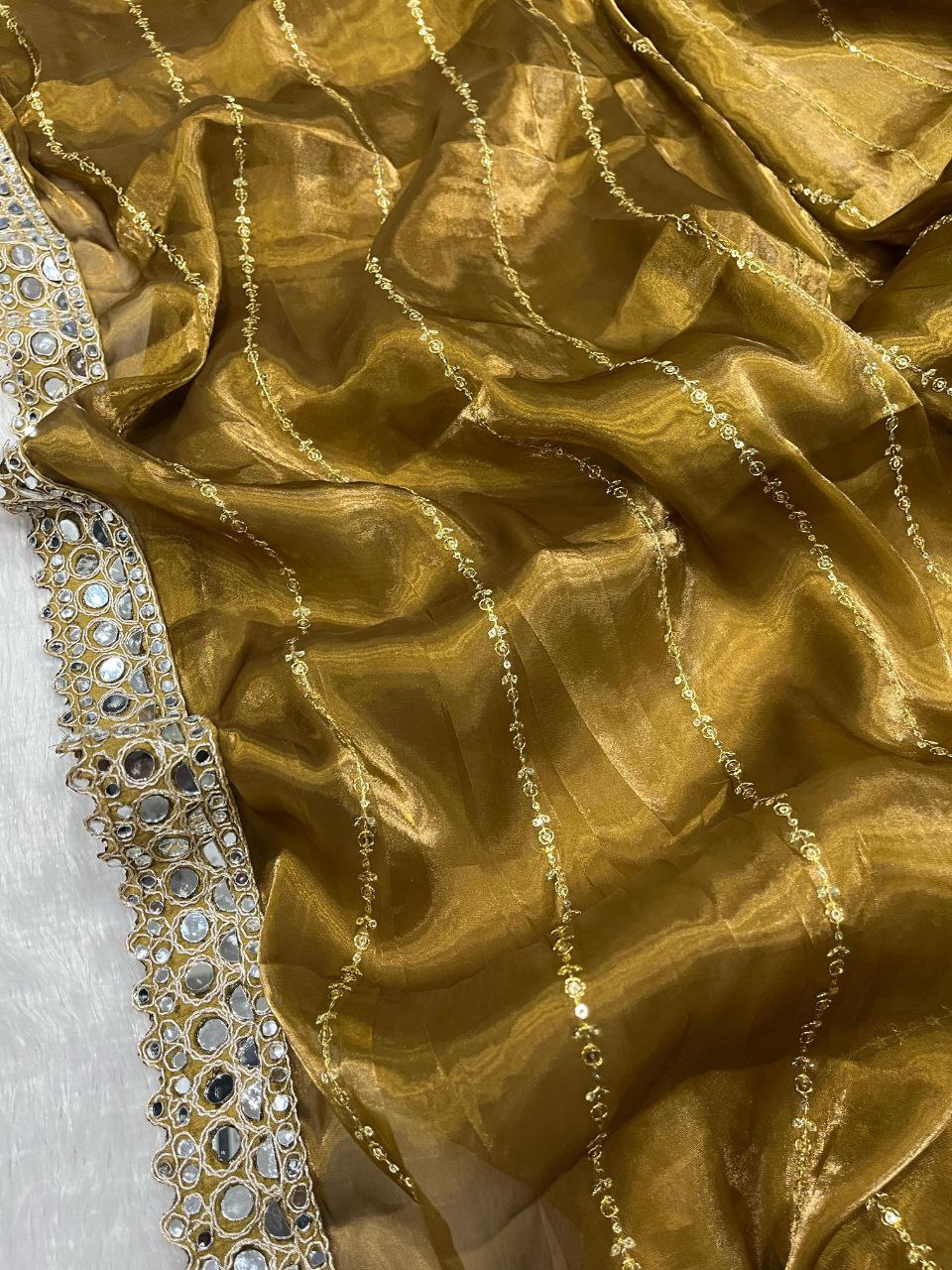 Golden Shadow Saree