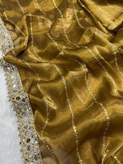 Golden Shadow Saree