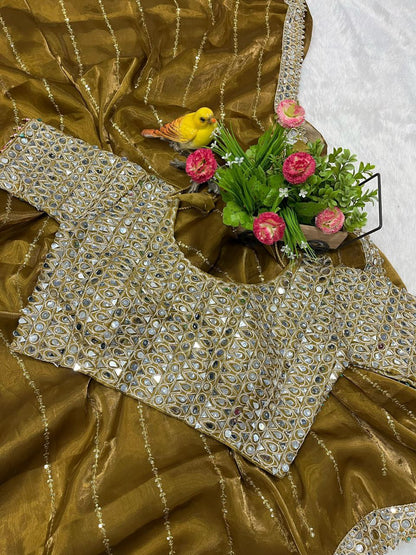 Golden Shadow Saree