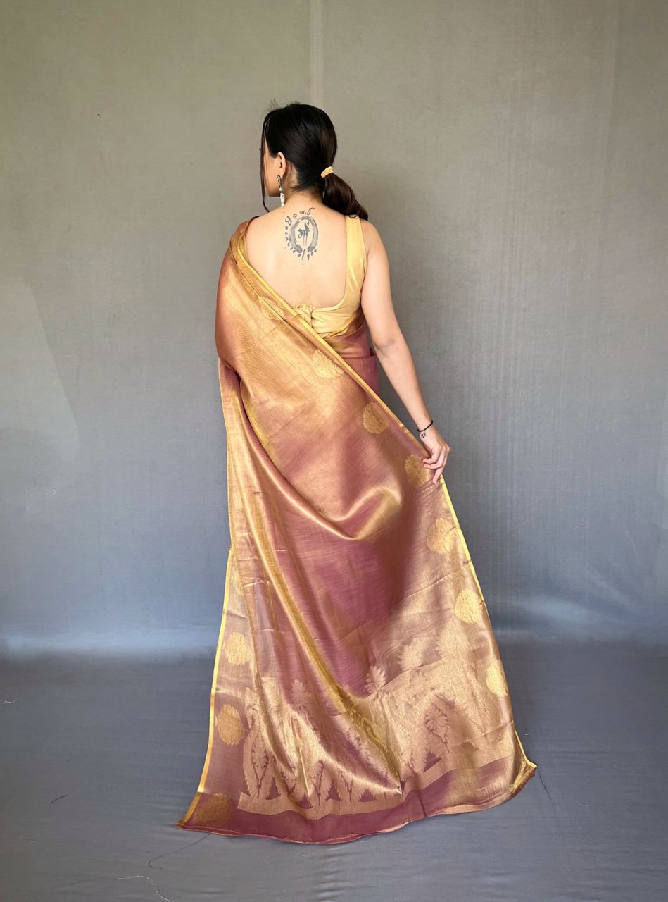 Coral Sunset Saree
