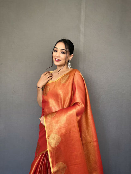 Aura Of Amber Saree