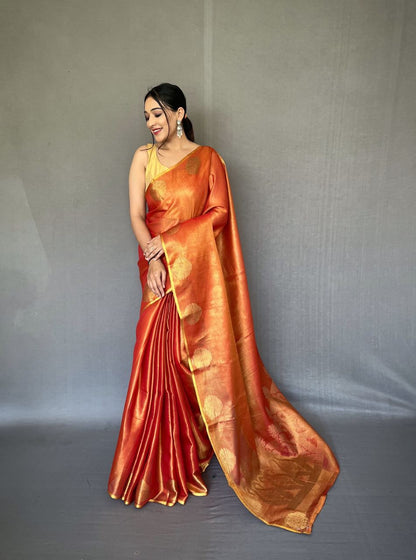 Aura Of Amber Saree