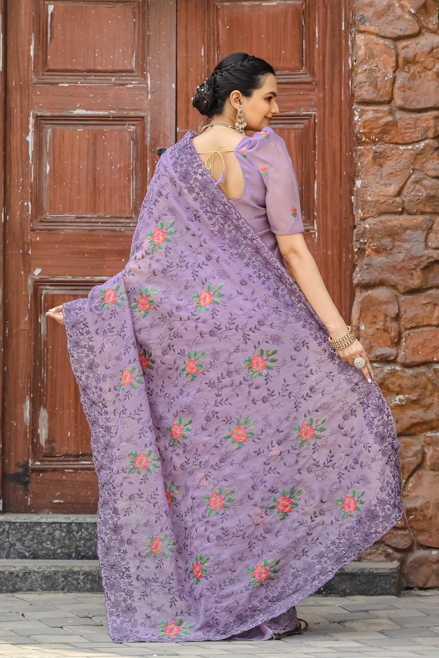 Purple Prose Saree