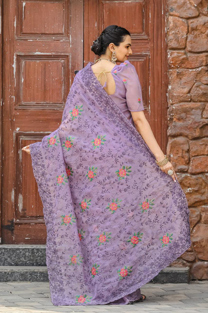 Purple Prose Saree