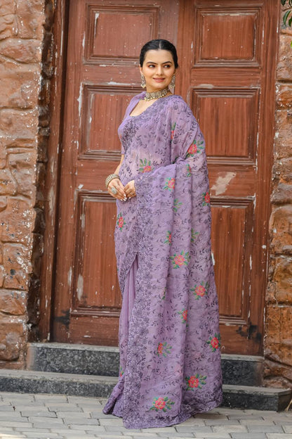 Purple Prose Saree