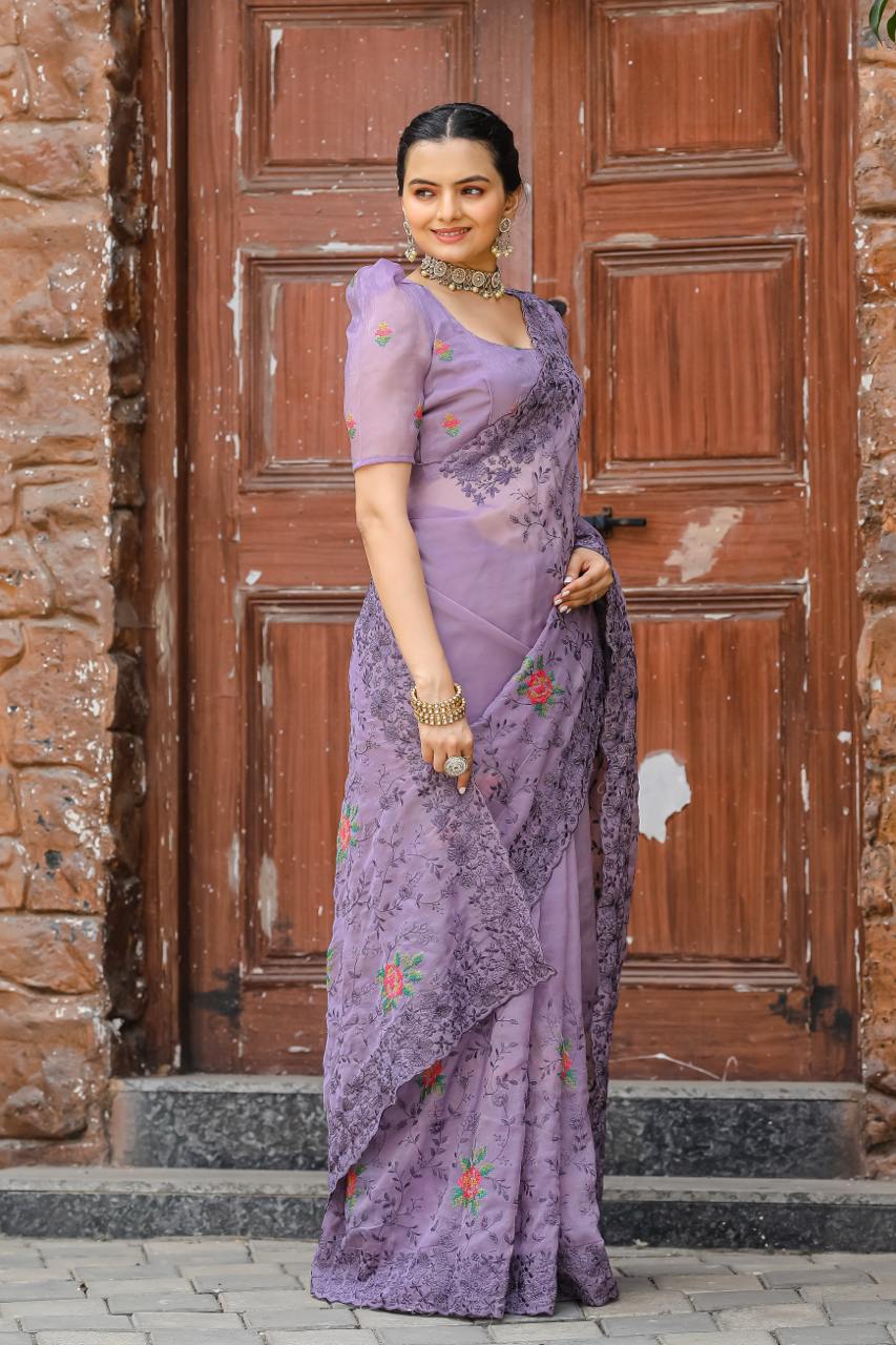 Purple Prose Saree