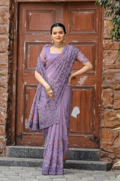 Purple Prose Saree