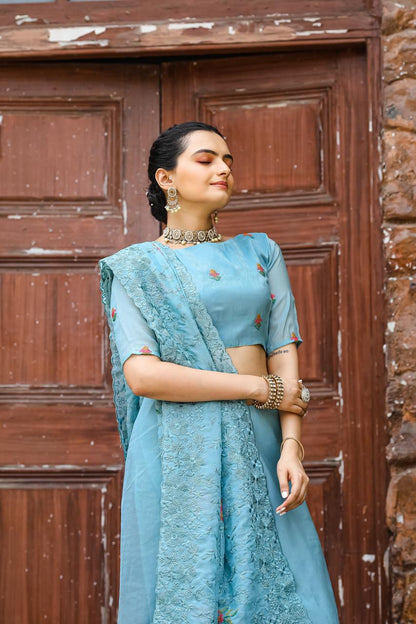 Azure Allure Saree
