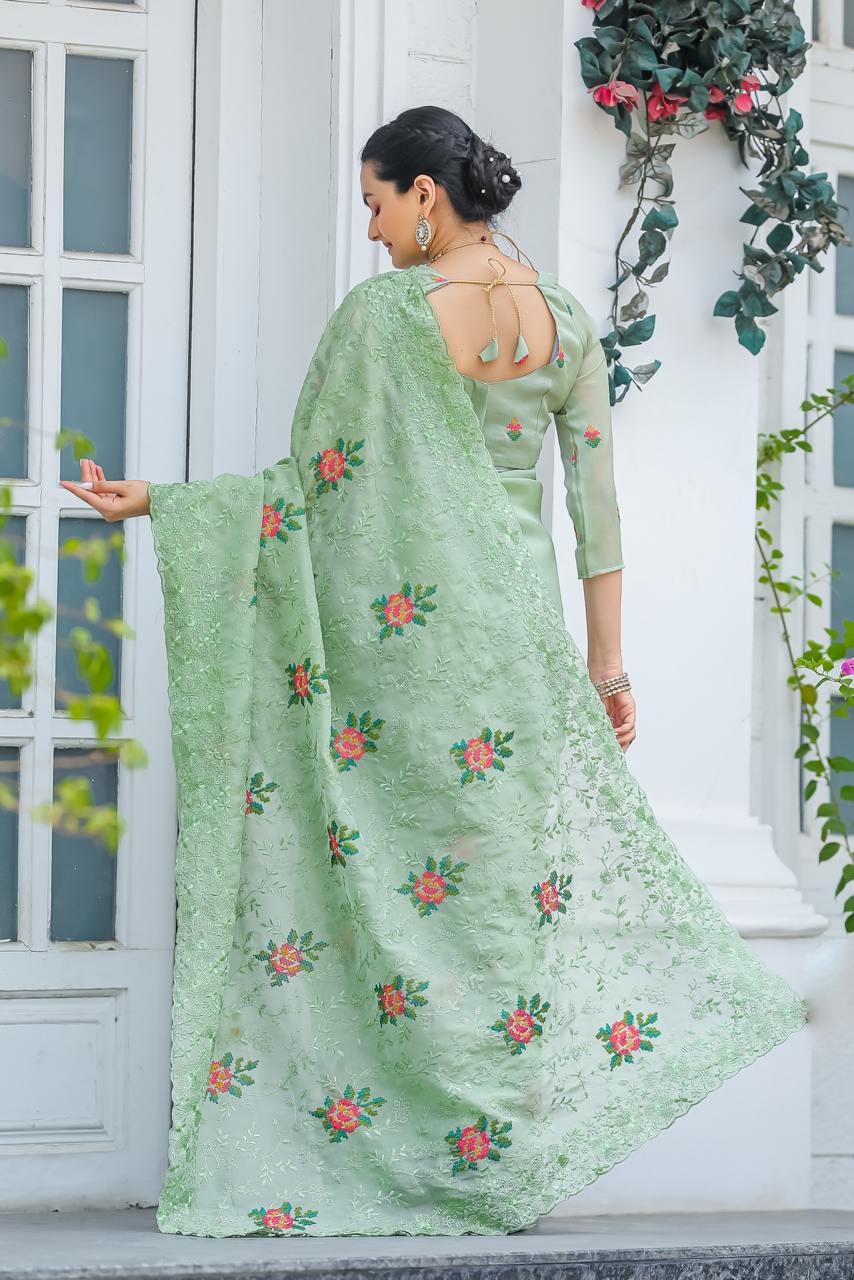 Opal Oasis Saree