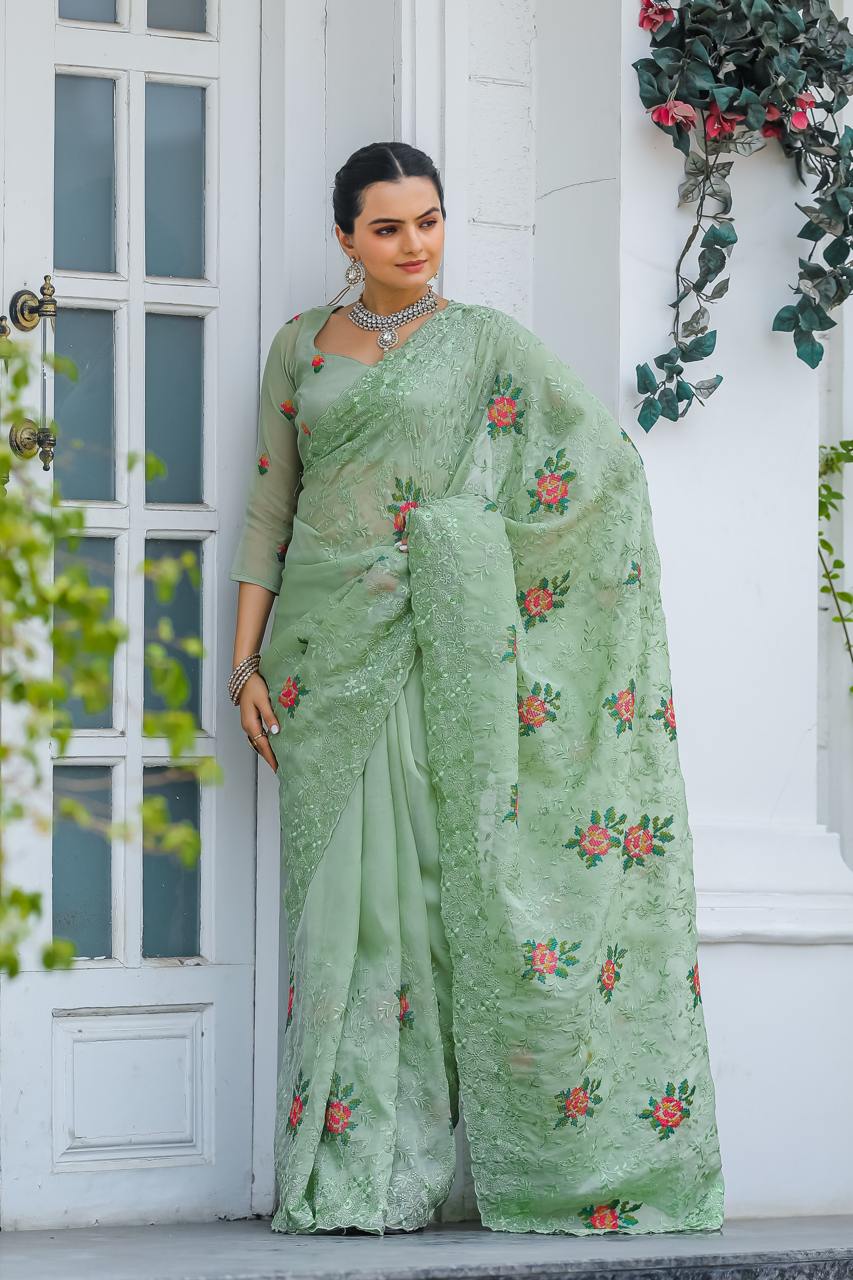 Opal Oasis Saree
