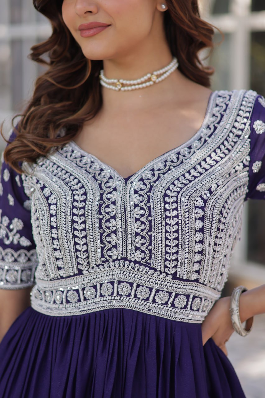 Navy Tiered Ruffle Maxi Dress