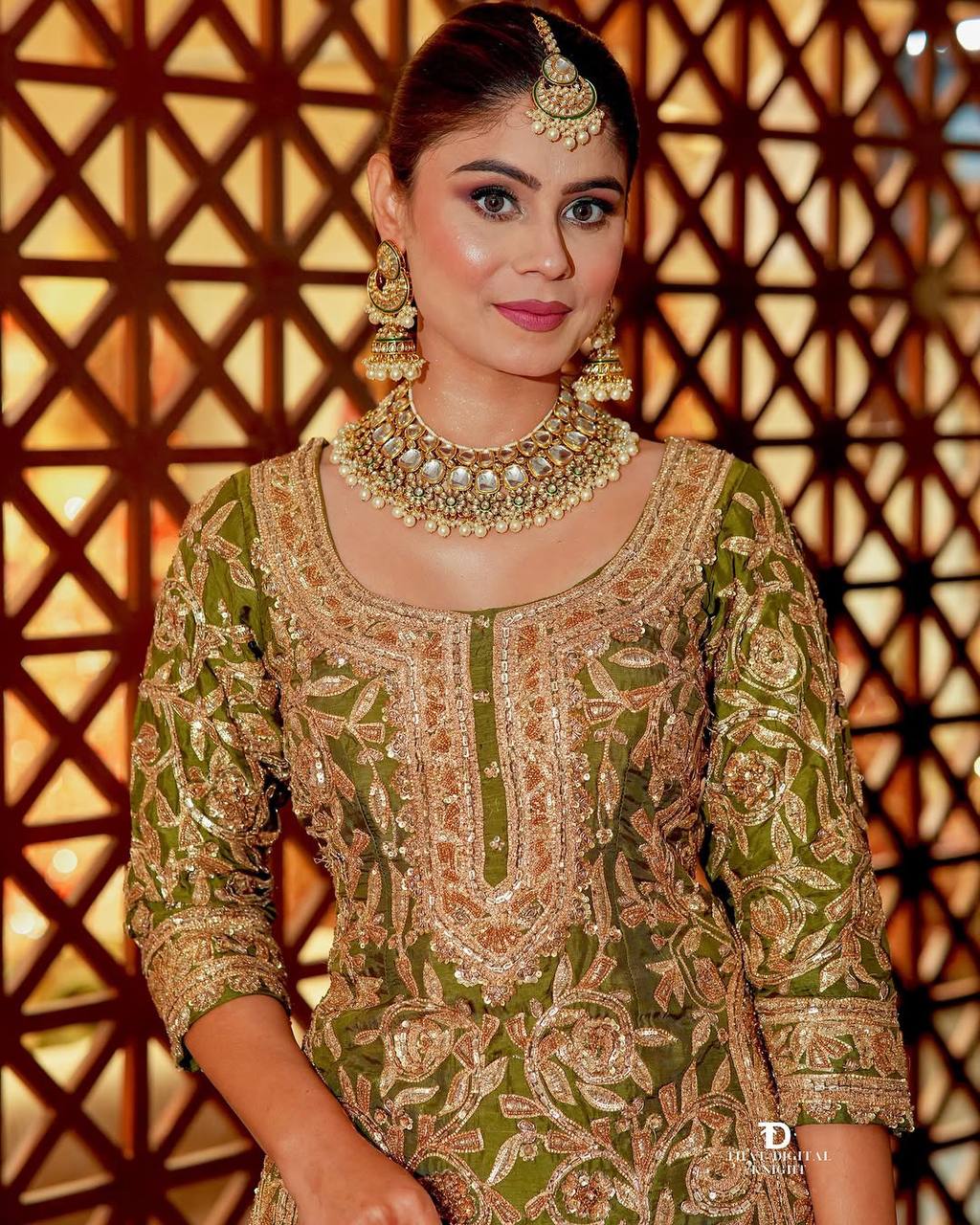 Regal Green And Gold Outfit