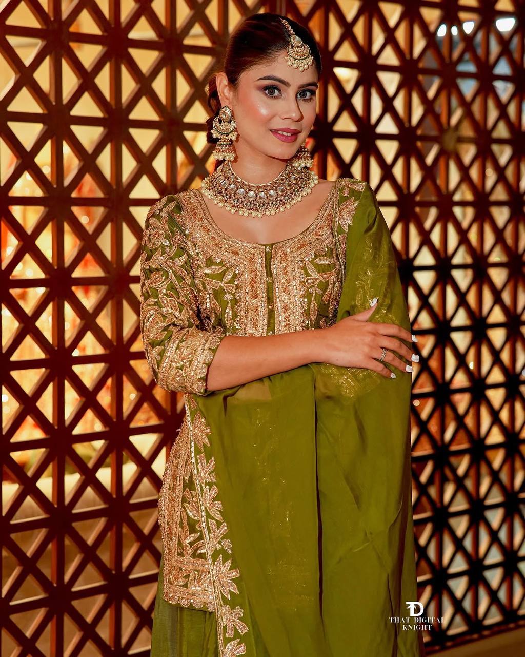 Regal Green And Gold Outfit