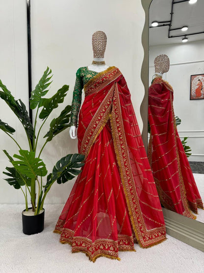 Crimson Glory Saree