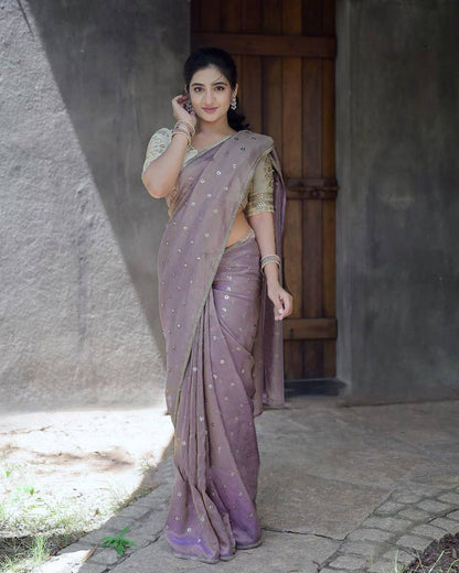Lavender Luxe Saree