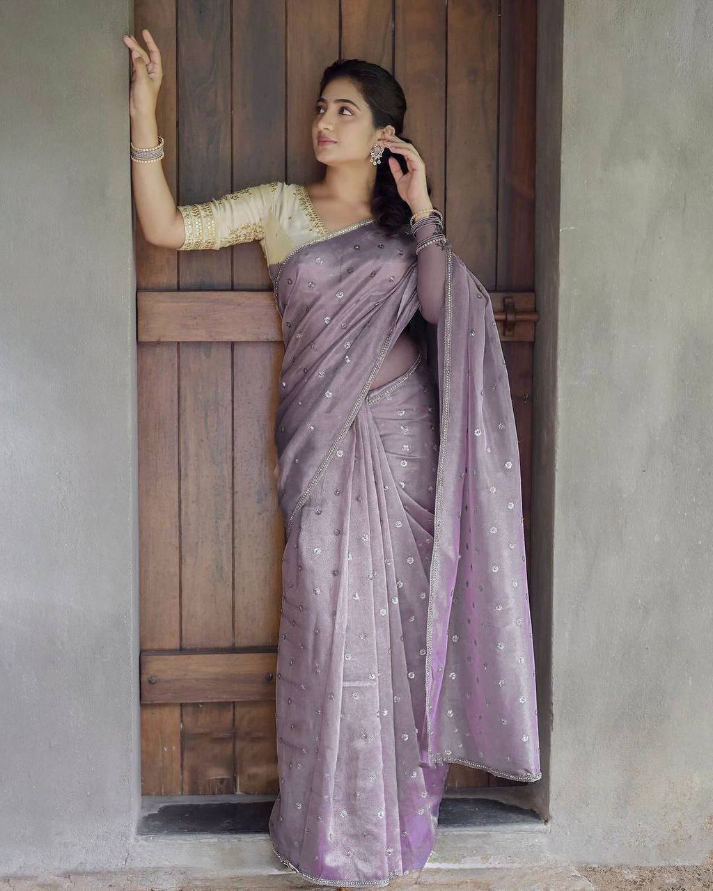 Lavender Luxe Saree