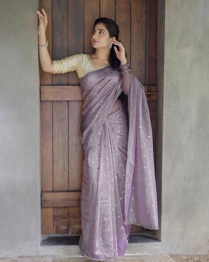 Lavender Luxe Saree