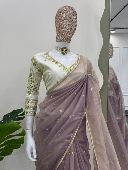 Lavender Luxe Saree