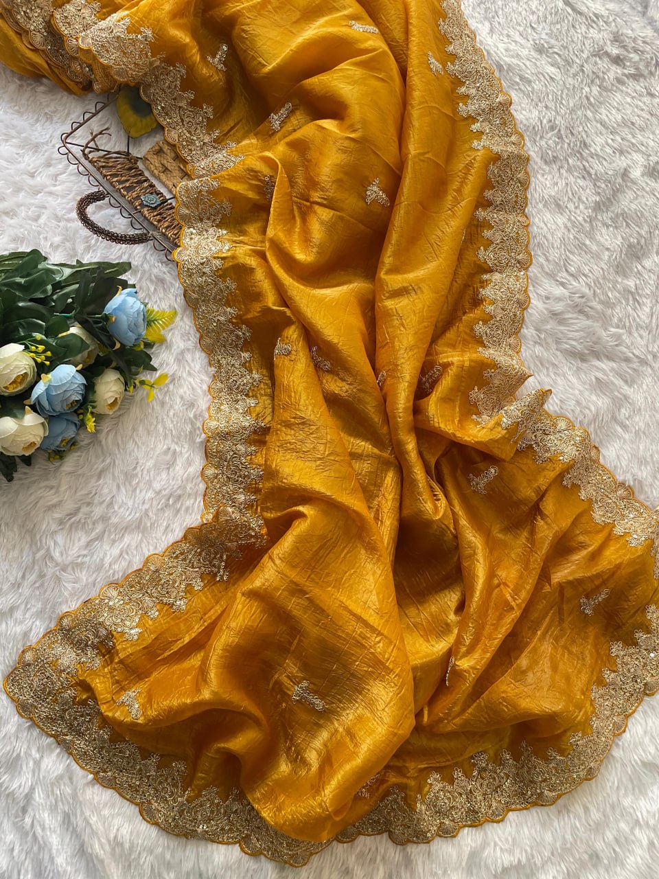 Mustard Blossom Saree