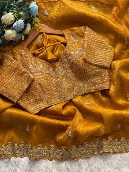 Mustard Blossom Saree