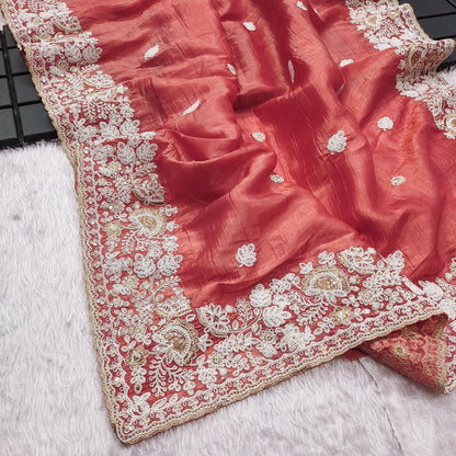 Blossom Border Saree