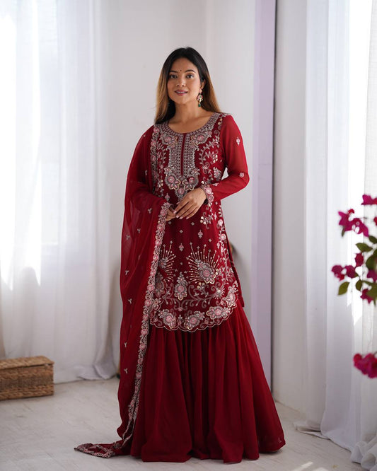 Tara Embroidered Suit Set