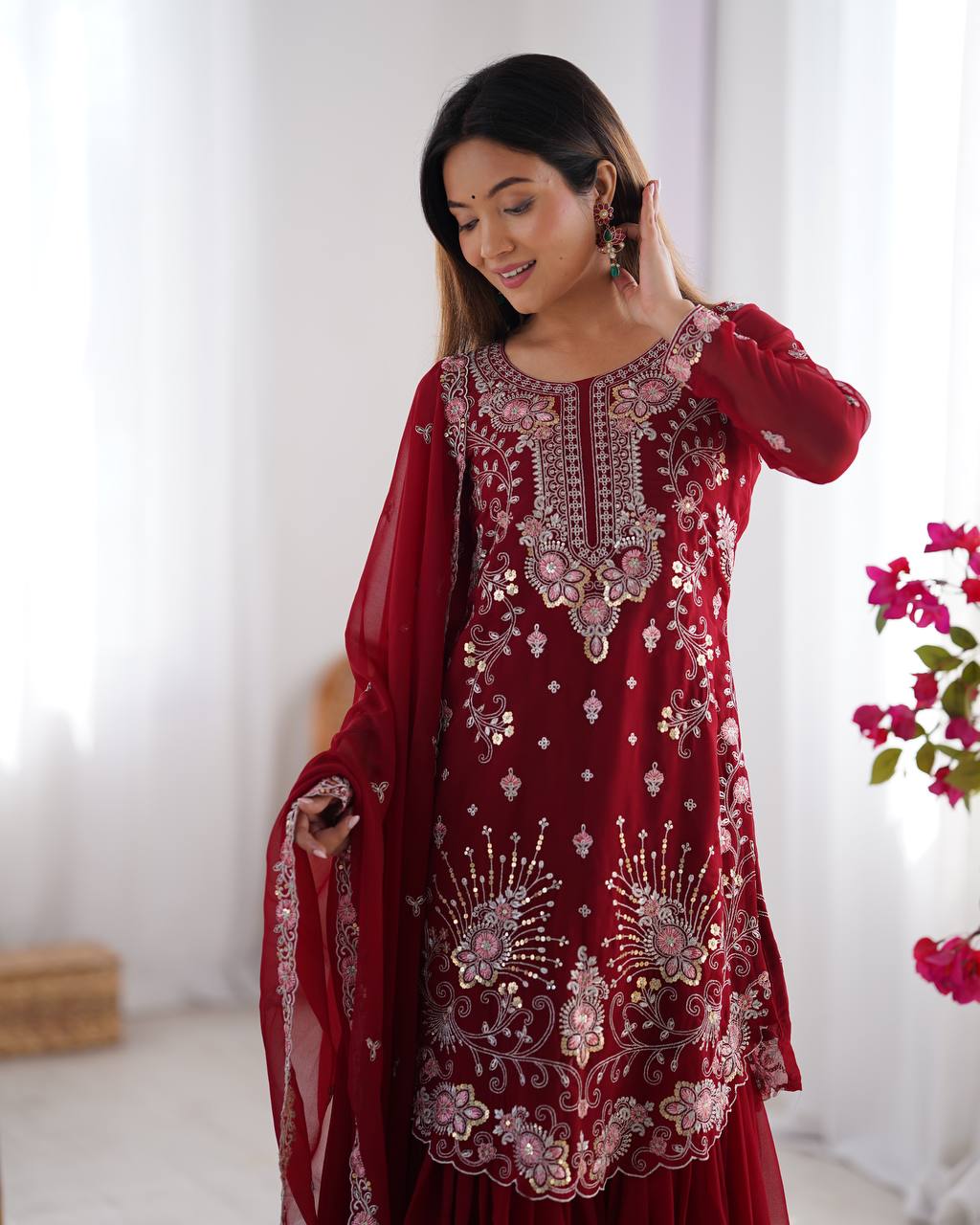 Tara Embroidered Suit Set