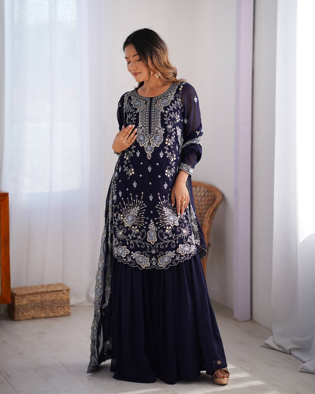 Tara Embroidered Suit Set