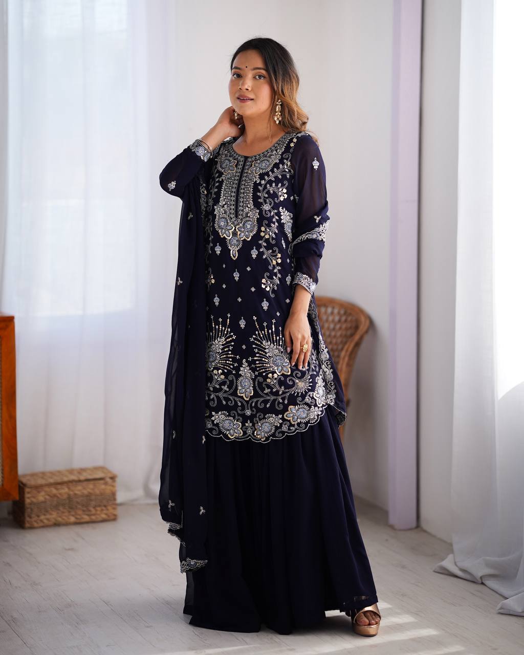 Tara Embroidered Suit Set