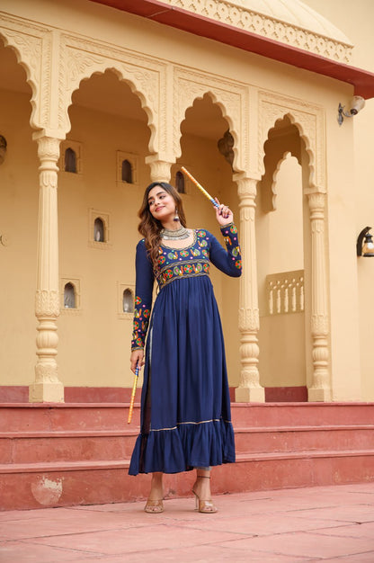 Premium Rayon with Traditional Kutchi Gamthi Work