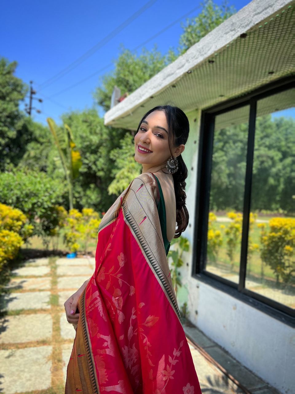Shubhra Kesari  Saree
