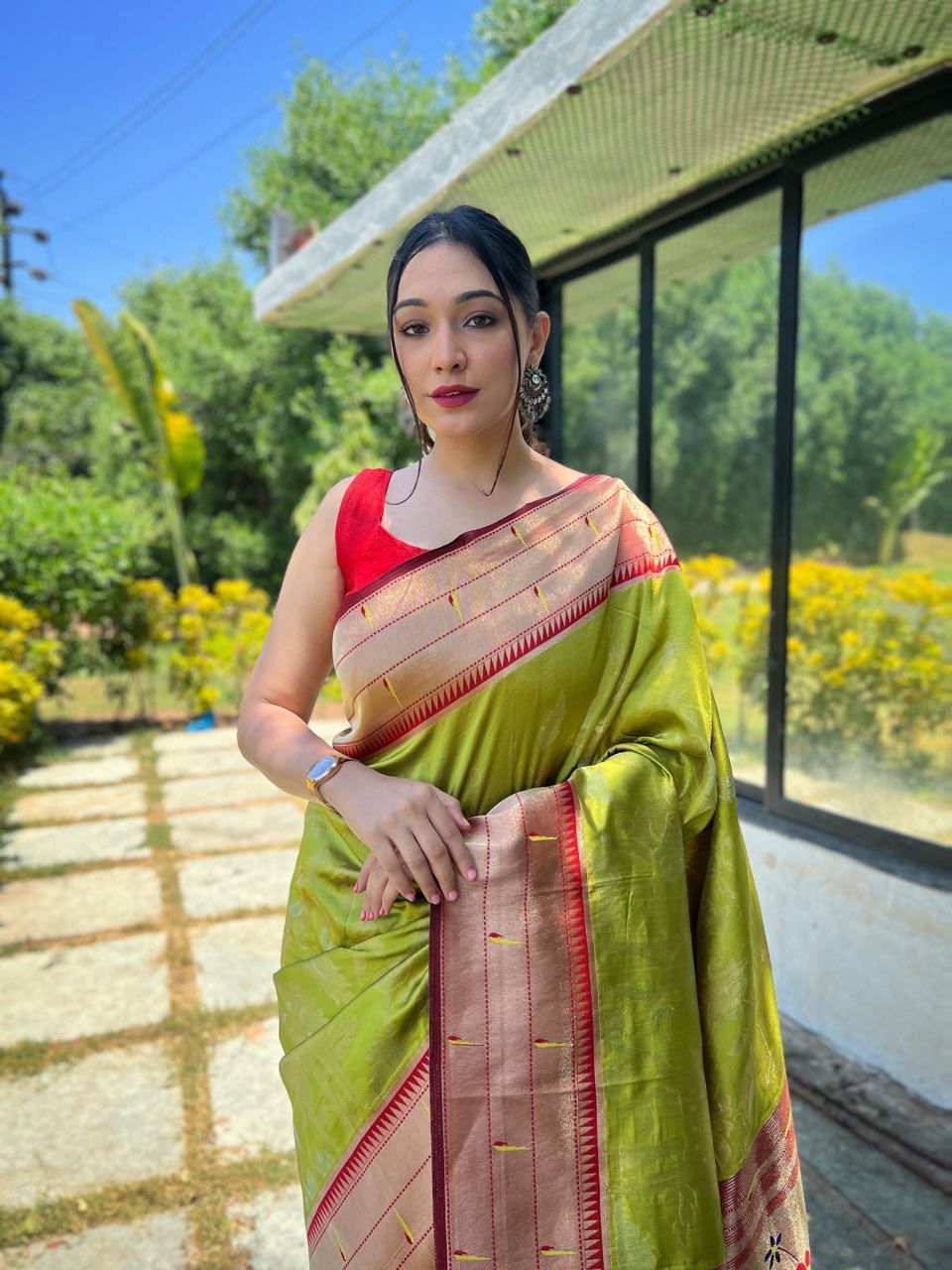 Shubhra Kesari  Saree