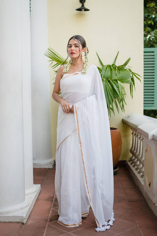 Golden Grace Kasavu Saree