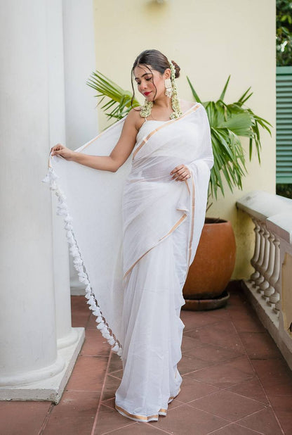 Golden Grace Kasavu Saree