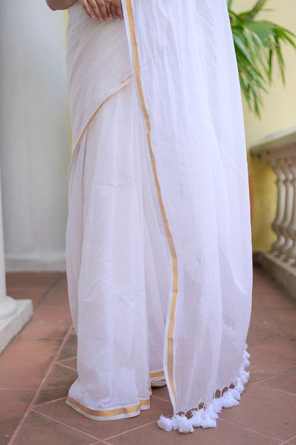 Golden Grace Kasavu Saree